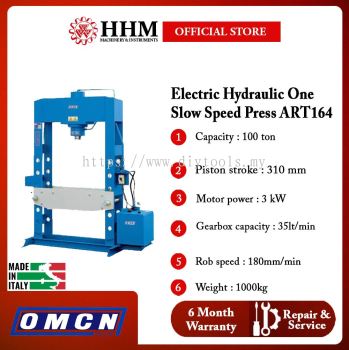 OMCN Electric Hydraulic One Slow Speed Press with Manmeter ART164