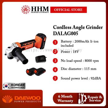 DAEWOO 18V Cordless Angle Grinder DALAG005