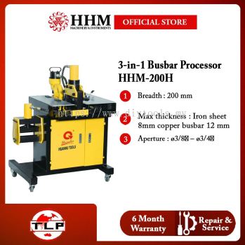 HUANHU 3-in-1 Busbar Processor for Punching, Cutting & Bending HHM-200H