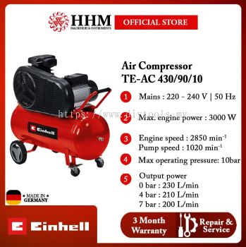 EINHELL 4HP Belt-Driven Air Compressor TE-AC 430/90/10