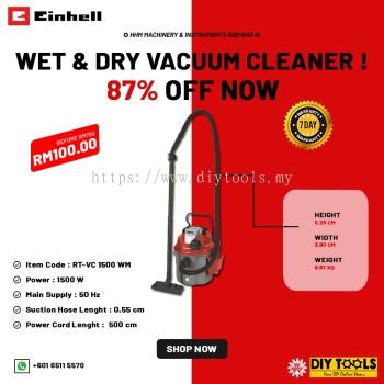 EINHELL Wet-Dry Vacuum Cleaner RT-VC 1500 WM