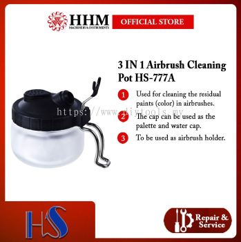 HAOSHENG 3 IN 1 Airbrush Cleaning Pot HS-777A