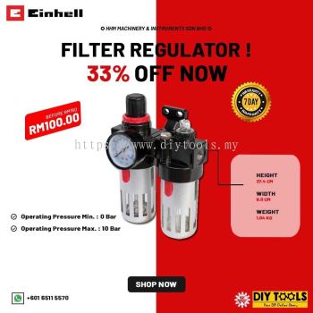 EINHELL 3/8" Filter Regulator Lubricator