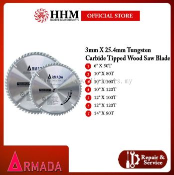 ARMADA 3mm X 25.4mm Tungsten Carbide Tipped Wood Saw Blade 