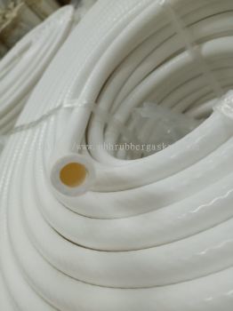 White Cloth Insertion Silicone Hose (Food Grade)