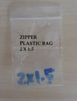 ZIPPER PLASTIC BAG 2X1.5