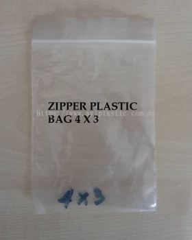 ZIPPER PLASTIC BAG 4X3