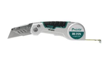 PRO'SKIT DK-2125 2 IN 1 FOLDING KNIFE W/TAPE
