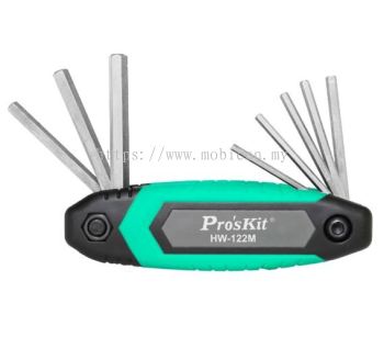 PRO'SKIT HW-122M FOLDING TYPE HEX KEY SET (METRIC)
