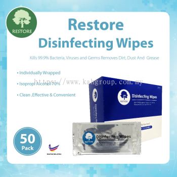 Restore Disinfecting Wipes @ Kill 99% Bacteria Virus