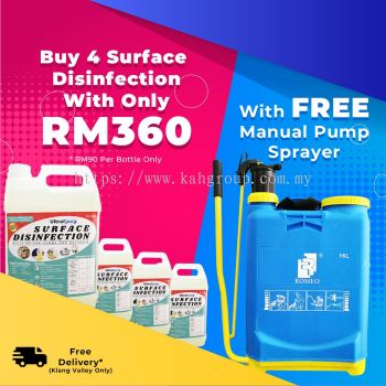 Purchase 4 of 5 Litre Surface Disinfection @ Free Munual Pump Sprayer