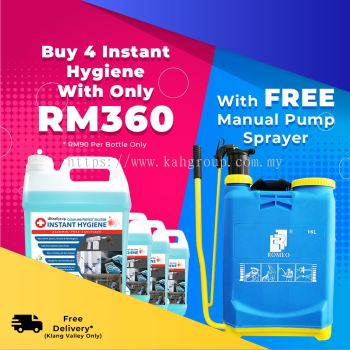 Purchase 4 of 5 Litre Instant Hygience @ Free Manual Pump Sprayer