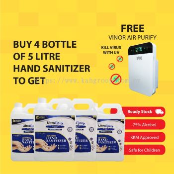 Purchase 4 of 5 Litre Hand Sanitizer @ FREE Vinor Air Purify