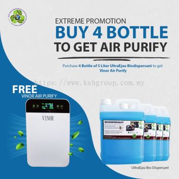 Purchase 4 of 5 Litre Biodispersant @ FREE Vinor Air Purify