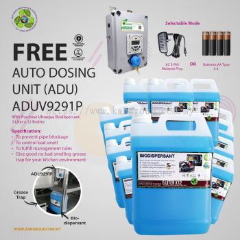 Purchase 12 Bottles Bio-dispersant to get FREE Auto Dosing Unit ADU9291P