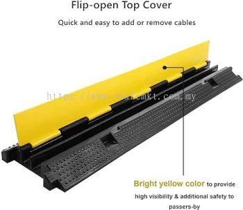 Cable Protector Ramp, 2 & 3  Channel Hump Ramp Rubber Size: 1000mmL