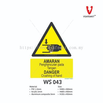 VSAFEMKT - WS 043 - AMARAN Penghancuran pada tangan