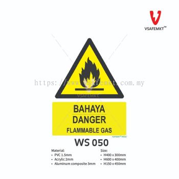 VSAFEMKT - WS 050 - BAHAYA flammable gas