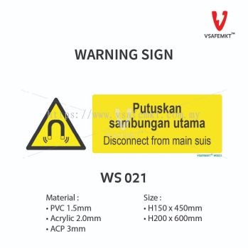 WS 021 - Putuskan sambungan utama Disconnect from main suis-8