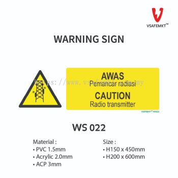 WS 022 - AWAS Pemancar Radiasi - CAUTION Radio Transmitter-8