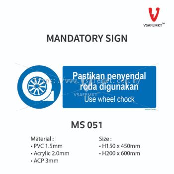 MS 051 - Pastikan penyendal roda digunakan