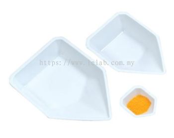 POUR-BOAT WEIGHING DISHES