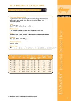 UNIGAWA BULK MATERIALS SUCTION HOSE