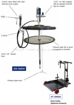 Air Operated Grease Drum Pump Kit (SKR-200EXS)