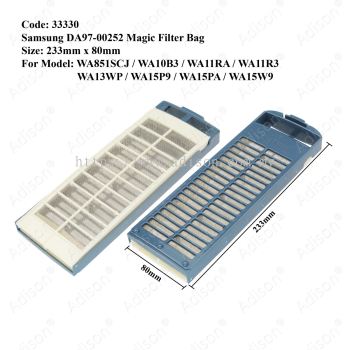 Code: 33330 Samsung DA-97-00252 Magic Filter Bag For WA851SCJ / WA91V3 / WA10B3 / WA11RA / WA11R3 / WA13WP / WA15MA / WA15P9 / WA15PA / WA15W9