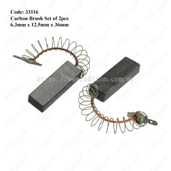 (Out of Stock) Code: 33116 Carbon Brush 6.3x12.5x36mm 2pz Set