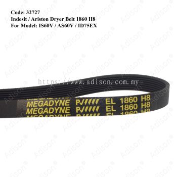 Code: 32727 Rib Belt 1860 H8 Indesit Dryer Belt IS60V