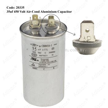 (Out of Stock) Code: 20335 35 uf 450 Volt Air-Cond Aluminium Capacitor