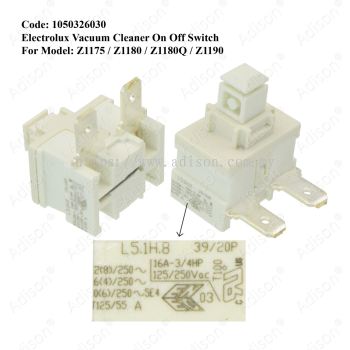Code: 1050326030 Electrolux Vacuum Cleaner On Off Switch