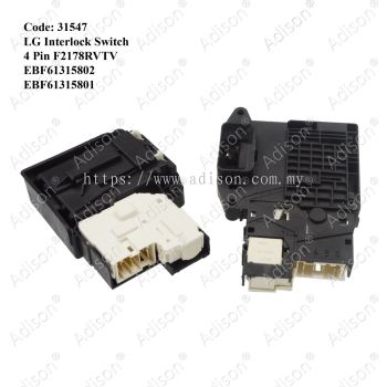 Code: 31547 F2178RVTV LG Interlock Switch 4 Pin