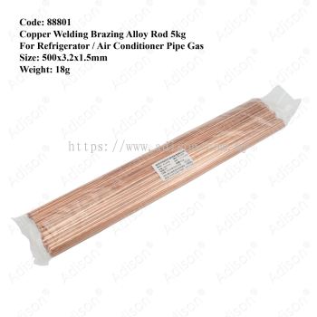 Code: 88801 Copper Welding Brazing Alloy Rod 500x3.2x1.5mm (1 Pack)