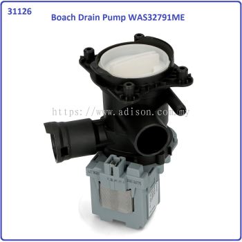 Code: 31126 BOSCH WGG234E0SG / WAN22121SG / WAS20460SG / WAS24468ME / WAS28448ME / WAS32791ME Drain 