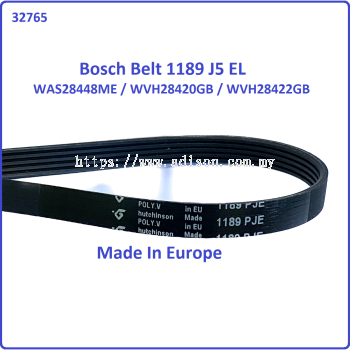 Code: 32765 Bosch WAS28448ME / WVH28420GB / WVH28422GB Belt 1189 J5 EL for washing machine use