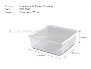 SQ1500 Square Container with Lid