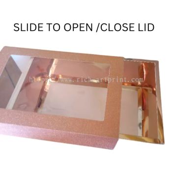 PVC Cover Glitter Gift Box - Side Open Sliding