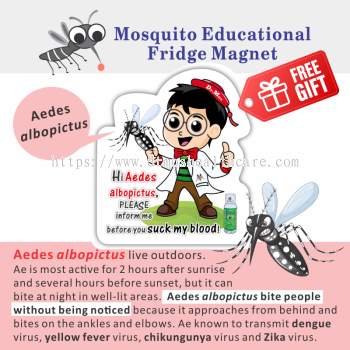 FREE GIFT_Albopictus_Mosquito Educational Fridge Magnet