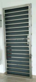 Stainless Steel Single Door Grille 白钢单叶掩门