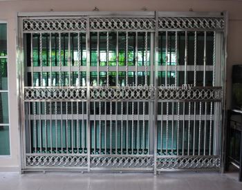 Stainless Steel 3 Sliding Door Grille 3叶白钢趟门