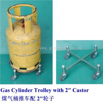 Stainless Steel Gas Cylinder Trolley 白钢煤气桶推车