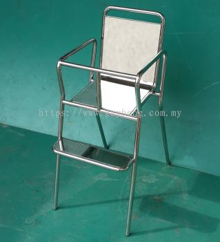 Stainless Steel Babychair without front panel 白钢宝宝餐桌椅(没有前面板)