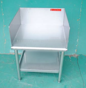 Stainless Steel TableWith 3side backsplash白钢桌