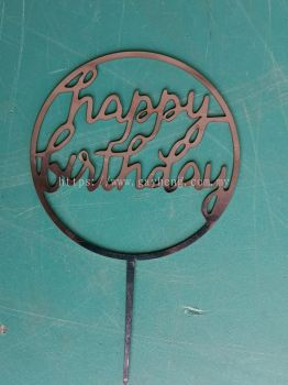 Stainless Steel ''Happy Birthday'' Cake Topper 白钢蛋糕礼帽