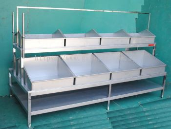 Stainless Steel Anchovies Display Rack 白钢江鱼仔展示架