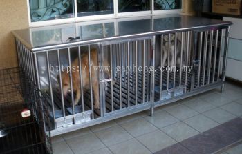 Stainless Steel Pet Cage (Dog Cage)白钢宠物笼 (狗笼)