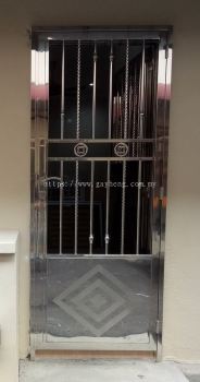 Stainless Steel Single Door Grille 白钢单叶掩门