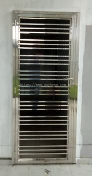 Stainless Steel Single Door Grille 白钢单叶掩门